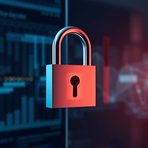 Een illustratie van een slot en sleutel, symboliseert data security en privacy