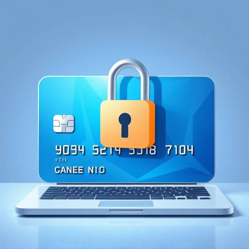 Illustratie van een beveiligde online betaling, hangslot op een creditcard
