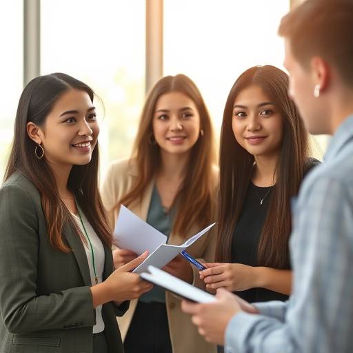 Twee professionals in een formeel interview, de interviewer maakt aantekeningen
